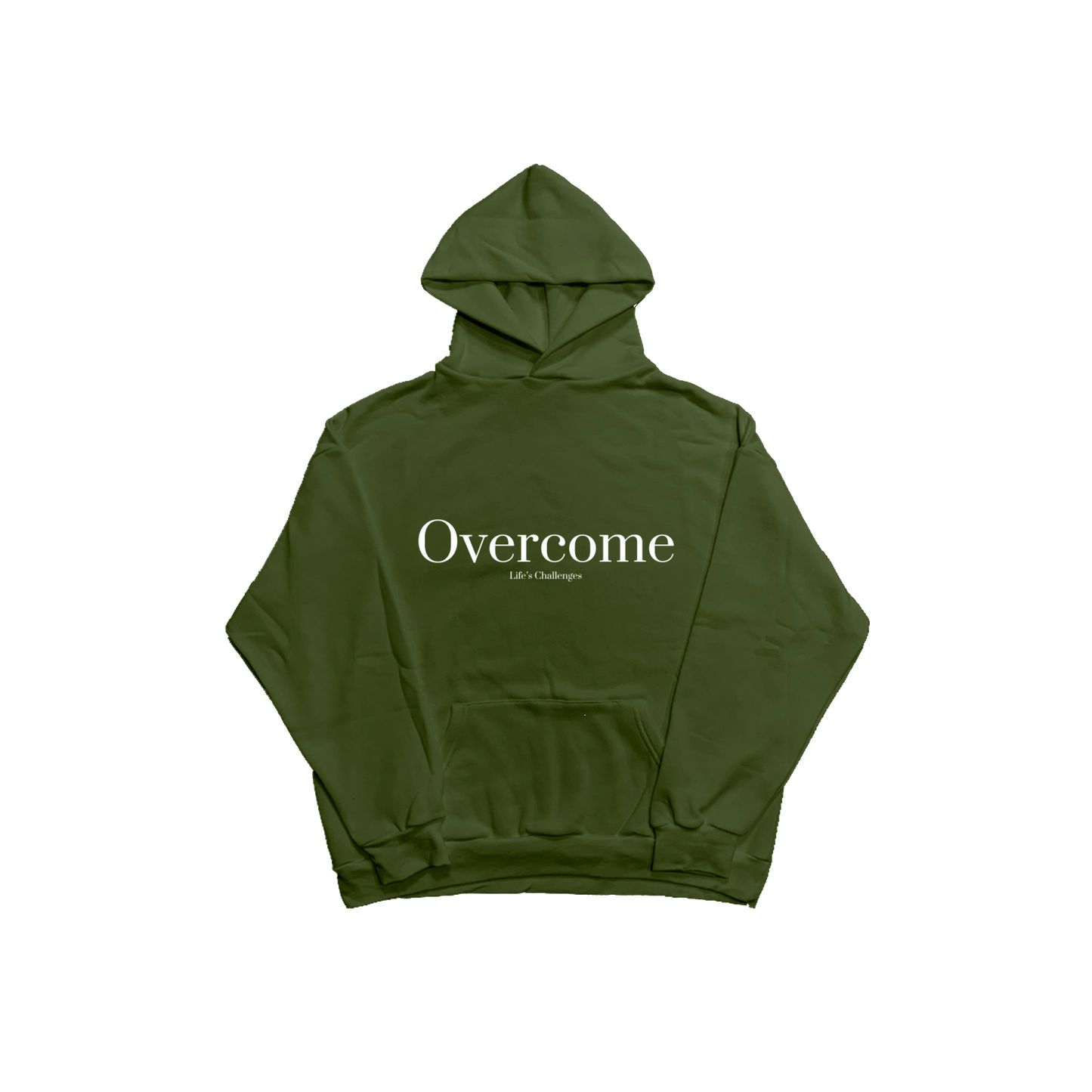 🥋 Hoodie "Overcome – Life's Challenges" (Olive Edition)